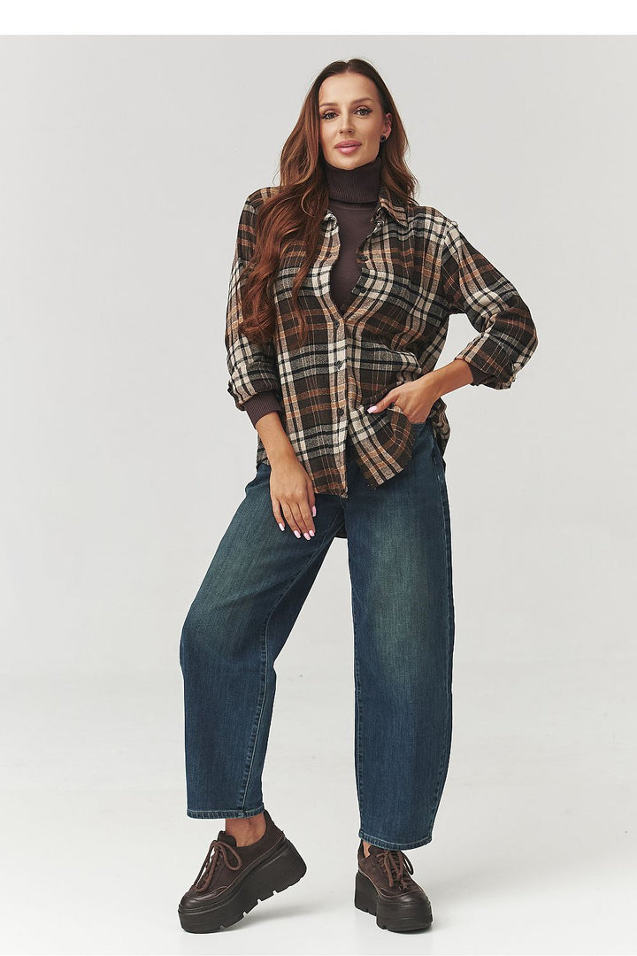  Long sleeve shirt model 219733 Makadamia 
